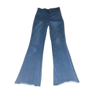 Jennifer Croll Stretch Jeans, Pull-On, Fray Hem, Size 4